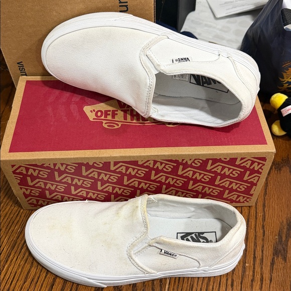 Vans Asher Canvas Shoes in True White - Picture 4 of 10